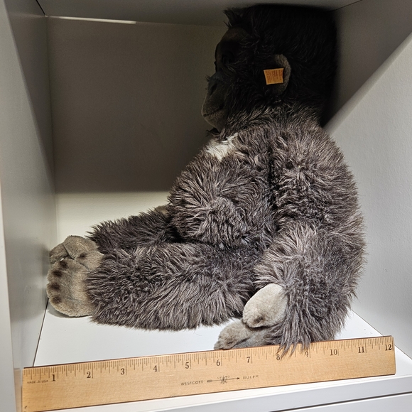 Plush Steiff Gray "Punch " Monkey Stuffed Cuddle Toy Plushie. Looks Like Punch - Picture 6 of 6